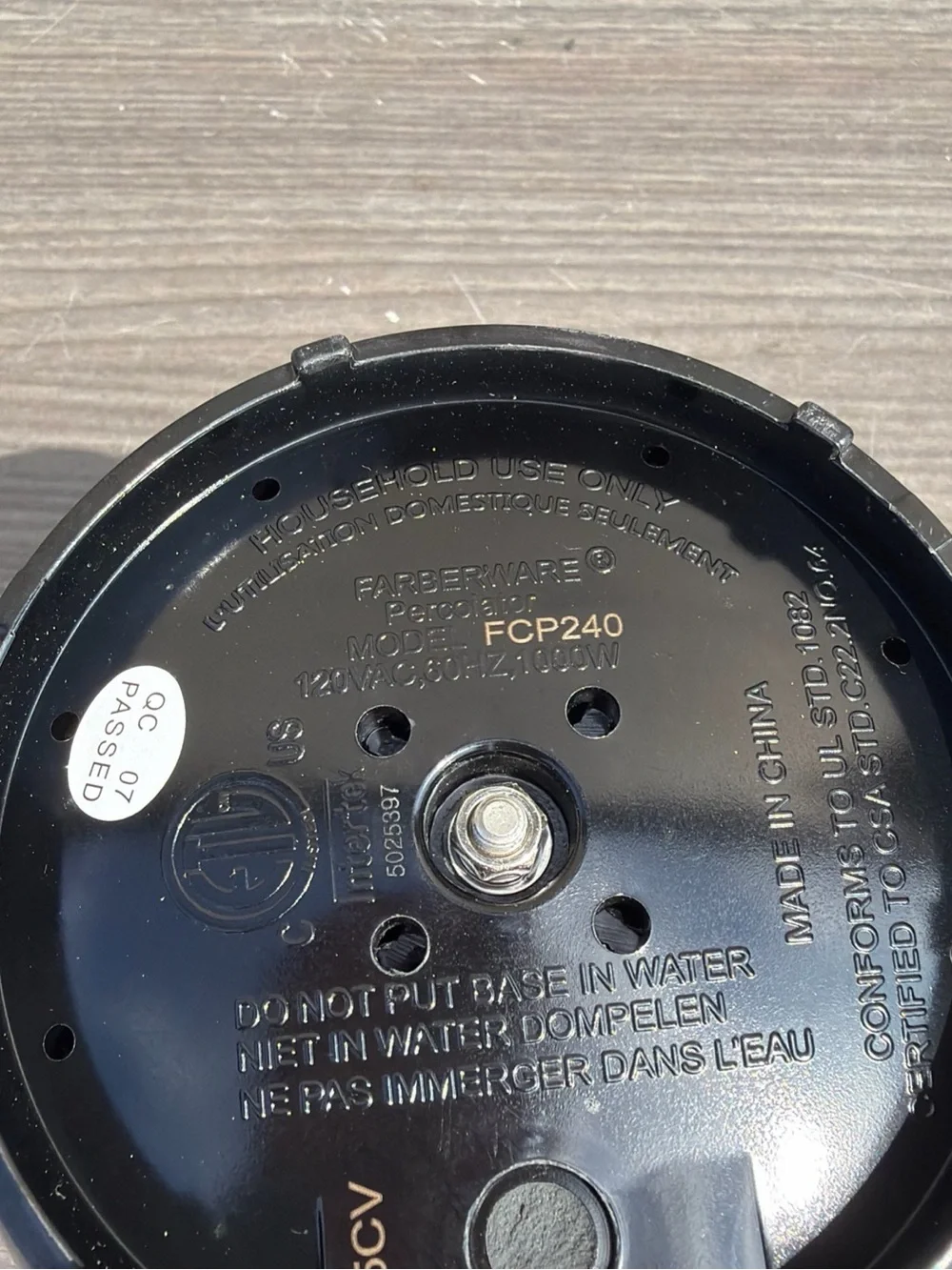 Farberware Superfast 2-4 Cup Coffee Percolator Chrome FCP240A NO Power Cord